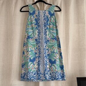 Lilly Pulitzer Blue and Green Floral Mini Dress